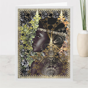 Carte de vœux imprimable d'art culturel afrocentri