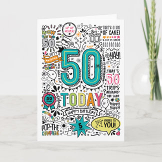 Carte de voeux imprimable pour 50e anniversaire