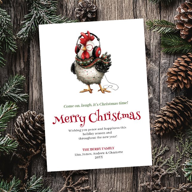 Carte de vœux imprimable pour les fêtes de Pâques  (Quirky Chickens Holiday Greeting Card Printable)