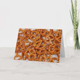 Carte de voeux imprimée par bretzels de fête
