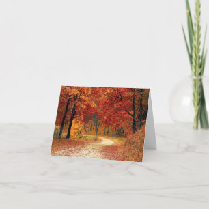Carte de vœux inspirante de scène d'automne