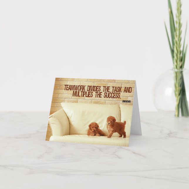 Carte de voeux inspirante pour le travail d'équipe (Devant)