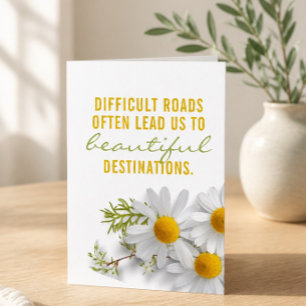 Carte de vœux Inspirante pour Routes Difficiles