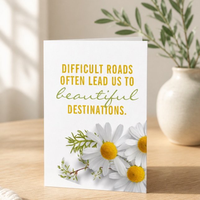 Carte de vœux Inspirante pour Routes Difficiles (Créateur téléchargé)