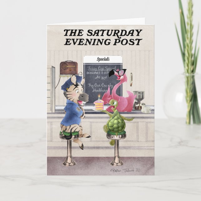 Carte de voeux inspirée par Rockwell (Devant)