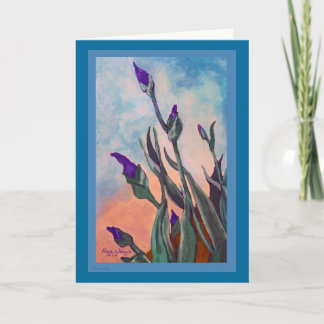 Carte de voeux Iris Buds personnalisable