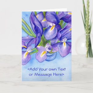 Carte de voeux "Iris Vase"