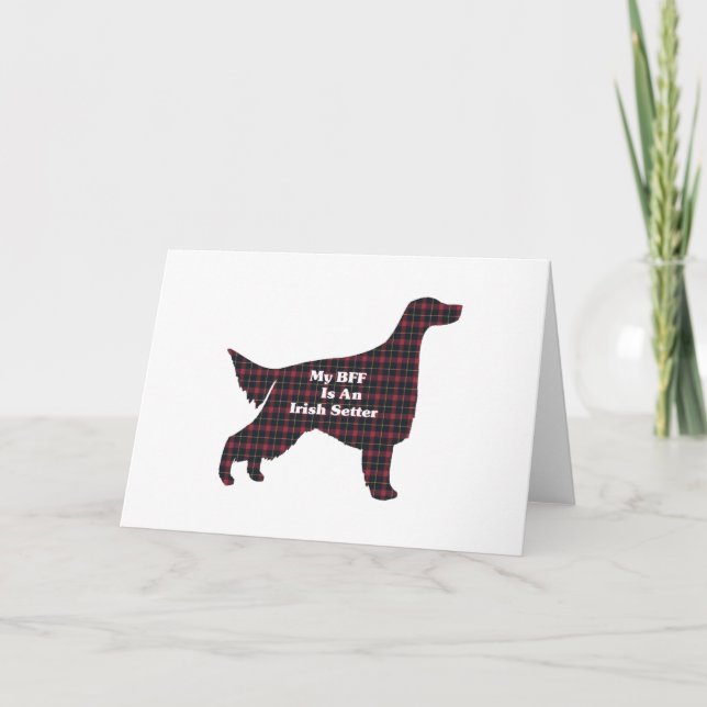 Carte de voeux Irish Setter BFF (Devant)