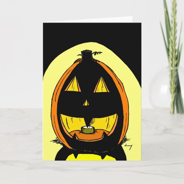 Carte de voeux Jack o' Lantern Halloween (Devant)