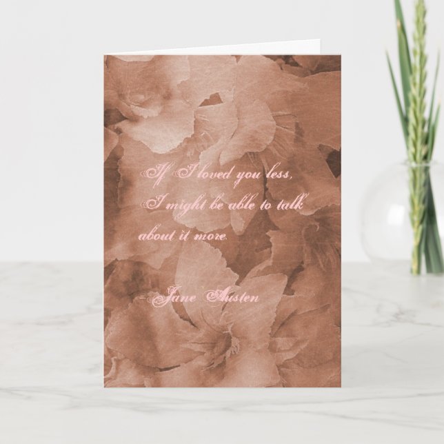 Carte de voeux Jane Austen CUSTOMISÉE (Devant)