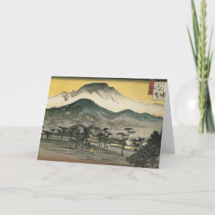 Carte de voeux japonaise de montagnes