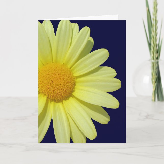 Carte de voeux - Jaune Daisy sur le ciel de minuit (Devant)