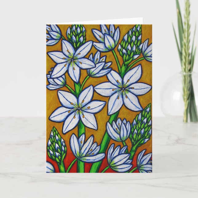 Carte de voeux jaune fleur d'automne (Devant)