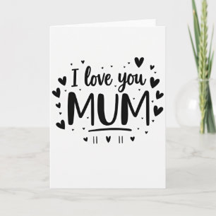Carte de vœux Je t'aime Maman