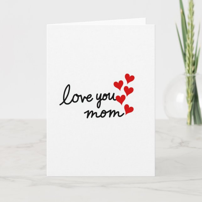 Carte de vœux « Je t'aime maman » (Devant)