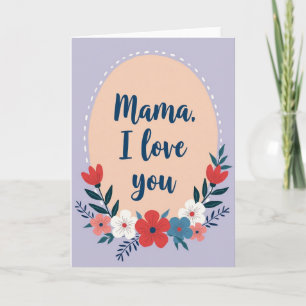 Carte de vœux Je t'aime Maman