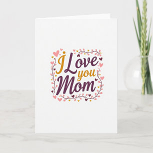 Carte de vœux « Je t'aime maman »