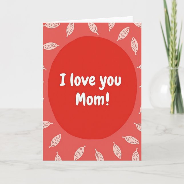 Carte de vœux Je t'aime Maman (Devant)