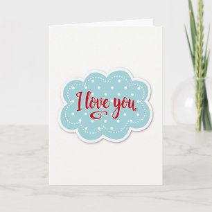 Carte de vœux Je t'aime mignonne