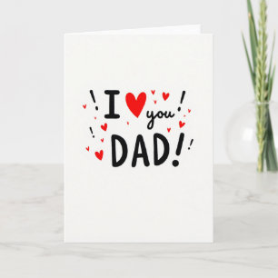 Carte de vœux Je t'aime Papa