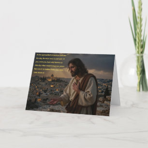 Carte de vœux Jésus pleura