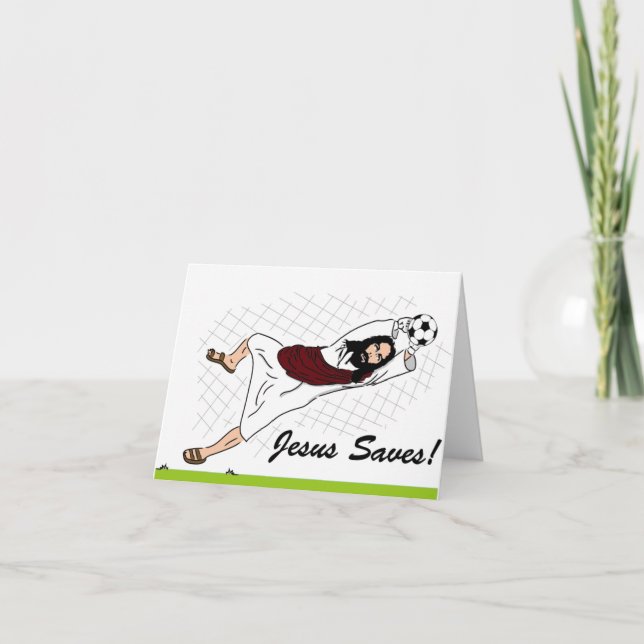 Carte de vœux 'Jésus sauve !' (Devant)