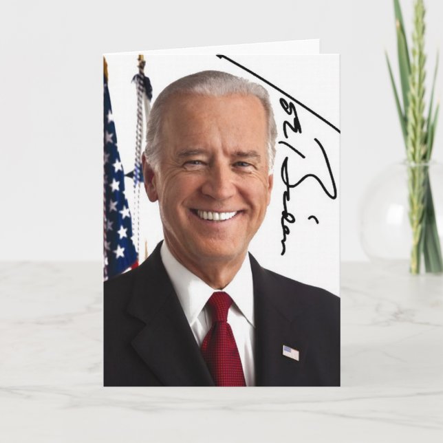 Carte de voeux Joe Biden Signature (Devant)