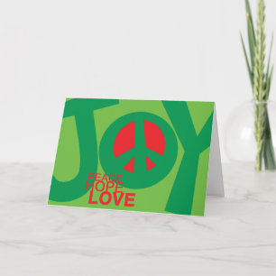 Carte de vœux Joie, Paix, Espoir et Amour