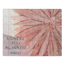 Carte de vœux Joli en rose Puzzle à pièces