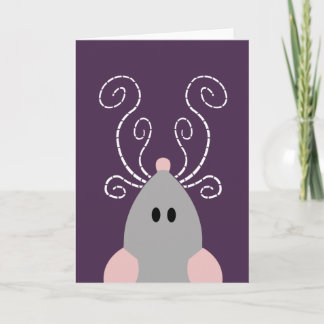 Carte de vœux joli rat ou souris