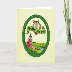 Carte de vœux jour heureux château irlandais
