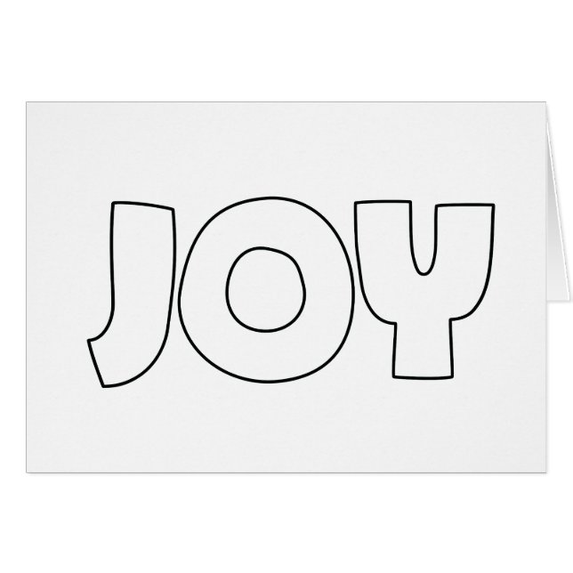 Carte de voeux JOY (Créer votre propre carte) (Devant horizontal)