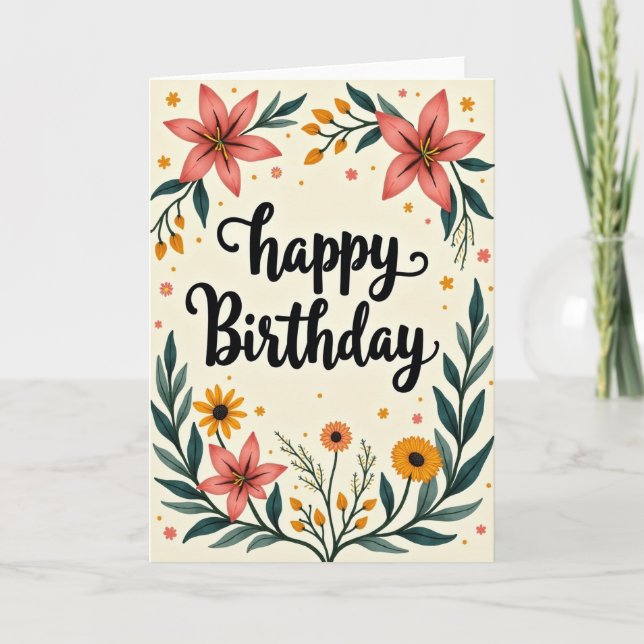 Carte de vœux joyeuse à pois pour célébration (Devant)
