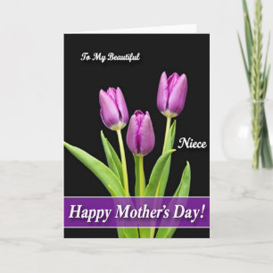 Carte de vœux joyeuse aux fleurs magenta