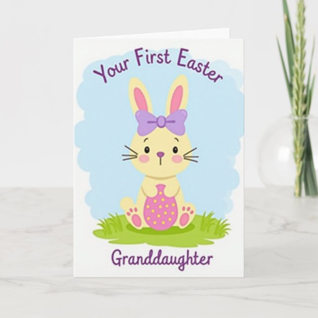 Carte de vœux joyeuse avec des bunnies câlins (Devant)