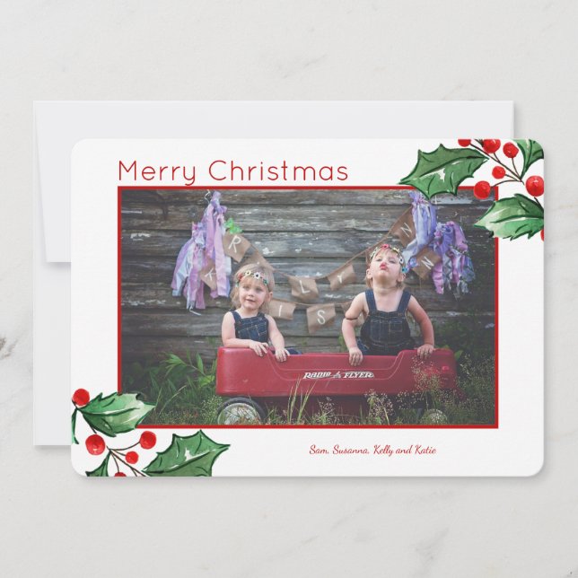 Carte de vœux joyeuse avec photo (Devant)