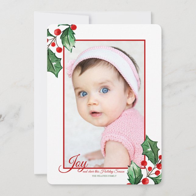 Carte de vœux joyeuse avec photo (Devant)