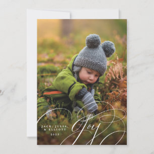 Carte de vœux joyeuse avec photo et écriture heure