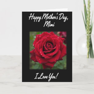 Carte de vœux joyeuse avec rose à pois