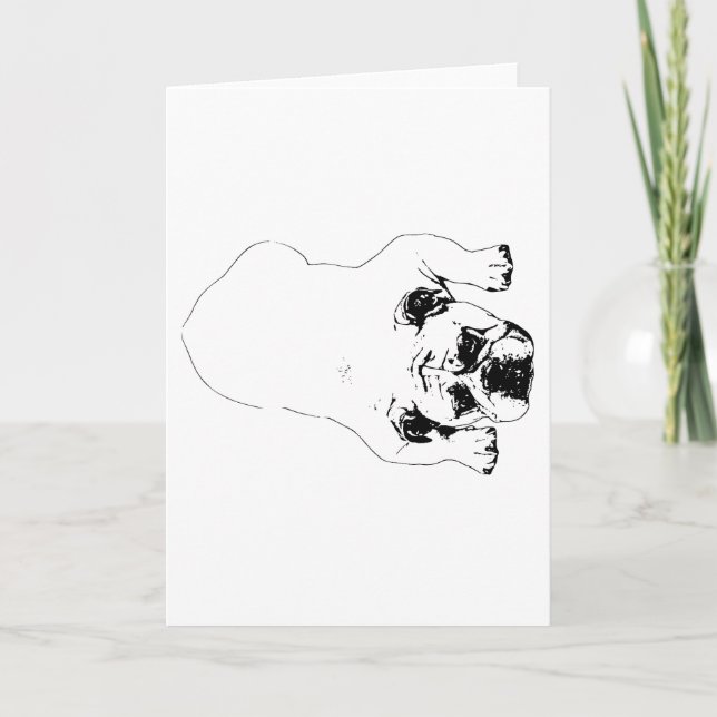 Carte de vœux joyeuse Bulldog (Devant)