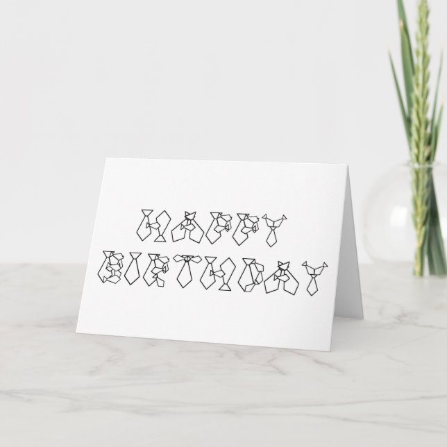 Carte de voeux Joyeuse Cravate d'anniversaire (Devant)