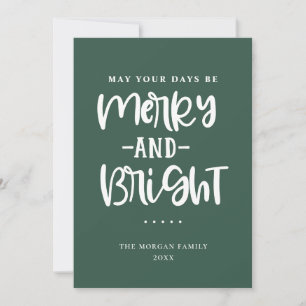 Carte de voeux Joyeuse Et Lumineuse Green Holiday