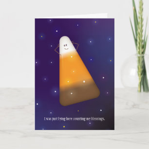 Carte de vœux Joyeuse Fête de l'automne avec bonbo