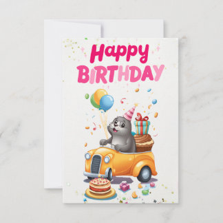 Carte de voeux joyeuse pour le phoque