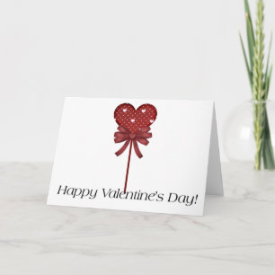 Carte de vœux Joyeuse Saint-Valentin Sucette Rouge