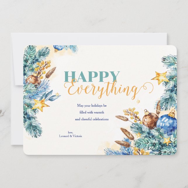 Carte de vœux Joyeuses Fêtes (Devant)