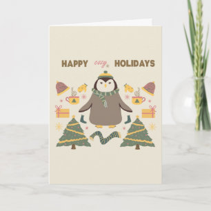 Carte de vœux joyeuses fêtes cocooning