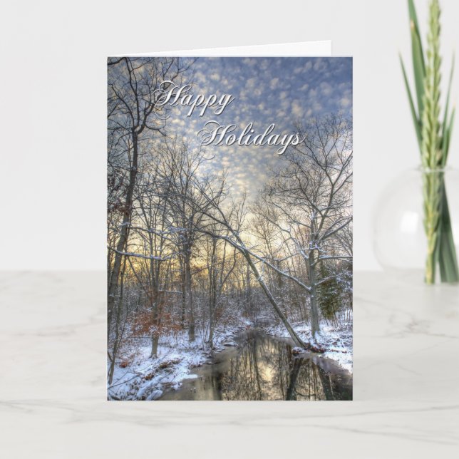 Carte de voeux Joyeuses - Paysage Twilight (Devant)