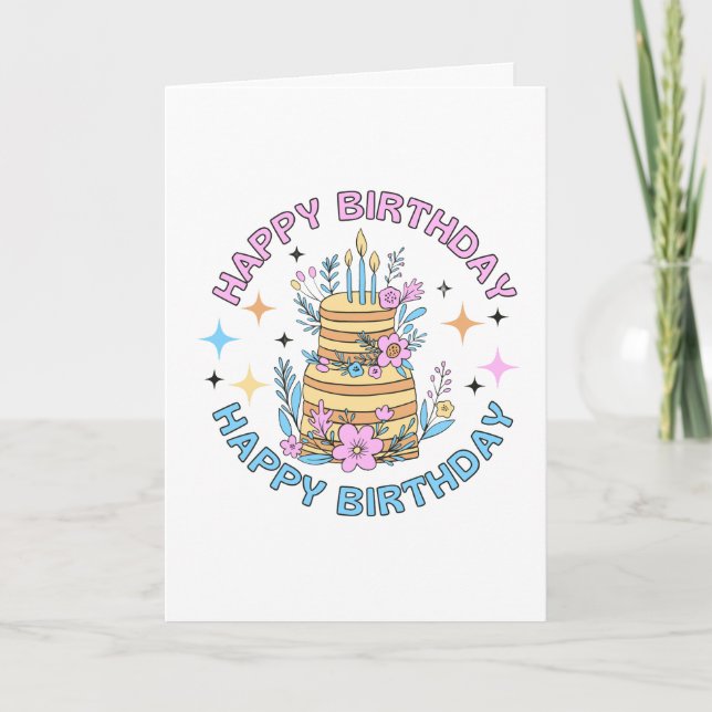 Carte de vœux 'Joyeux anniversaire' (Devant)