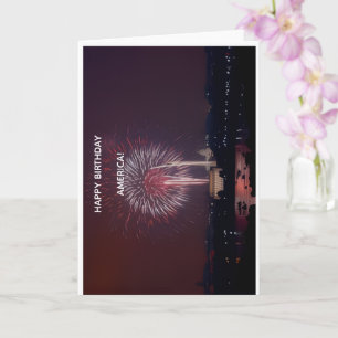 Carte de vœux Joyeux Anniversaire Amérique